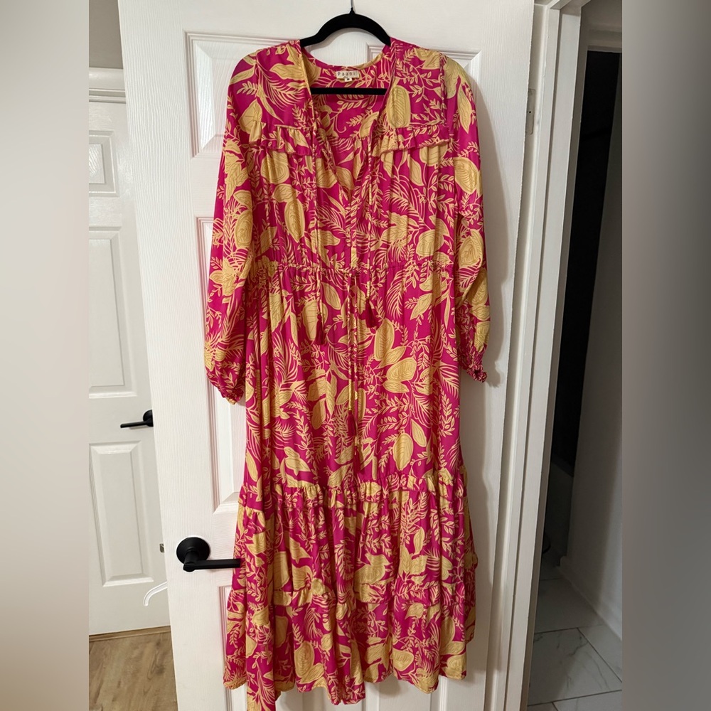 Floral Pink and Yellow Dress